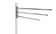 Bright chrome-white 3-bar towel stand