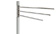 Bright chrome-grey 3-bar towel stand