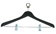 Plastic hanger with anti-theet hook, metalllic anti-theft ring and metalic clothes peg