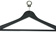 Plastic hanger with anti-theft hook, metallic anti-theft ring