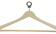 Wood hanger with anti-theft hook, metallic anti-theft ring