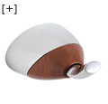 Bath hook Silver Bright Chrome / Cherry wood