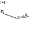 Curve bath handle square with soap rack