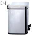 Square Bin Bright Chrome