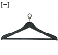 Plastic hanger with anti-theft hook, metallic anti-theft ring