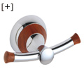 Bath hook Sfera Bright Chrome / Cherry wood