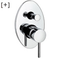 Single-lever concealed bath and shower mixer